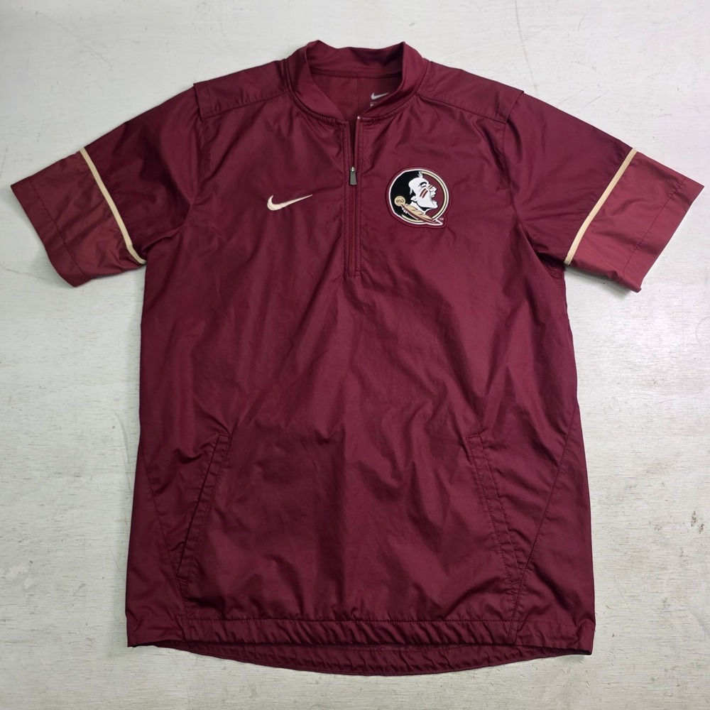 Nike Florida State Seminoles NCAA Shirt Hot Jacket Red Windbreaker Men's M EUC